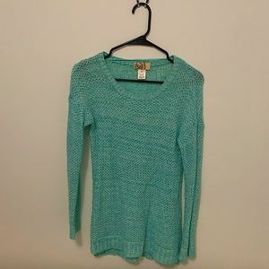 SO Open Knit Sweater Blue/Green Size XS